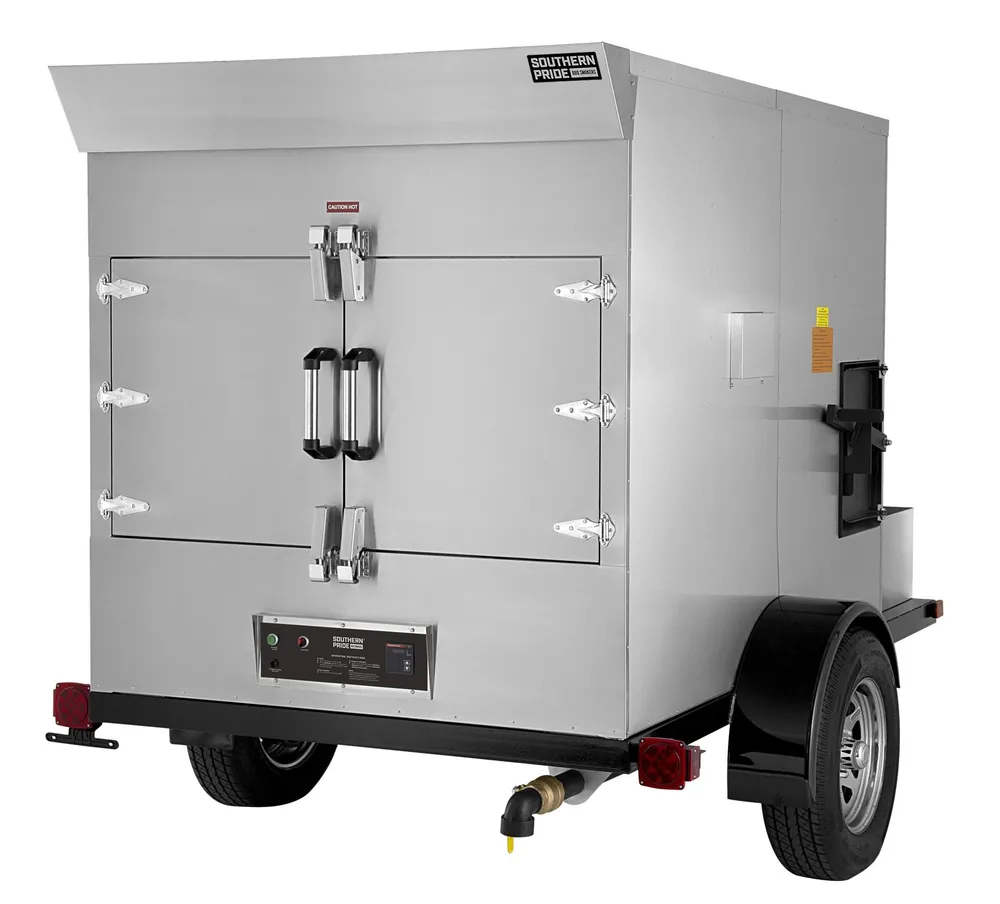 SP-700 mobile smoker, left side