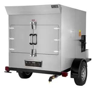 SP-700 mobile smoker, left side