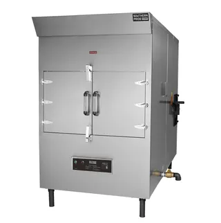 SPK-1400 gas smoker, left side