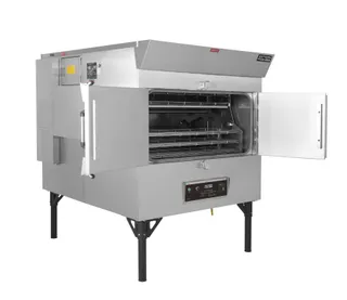 SPK-500 gas smoker, right side, doors open