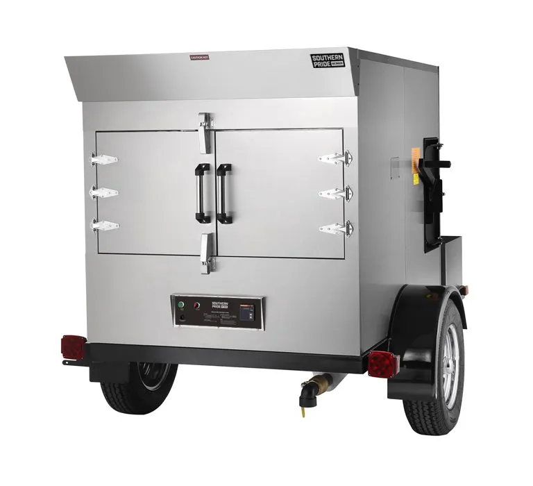 SPK-500 mobile smoker, left side