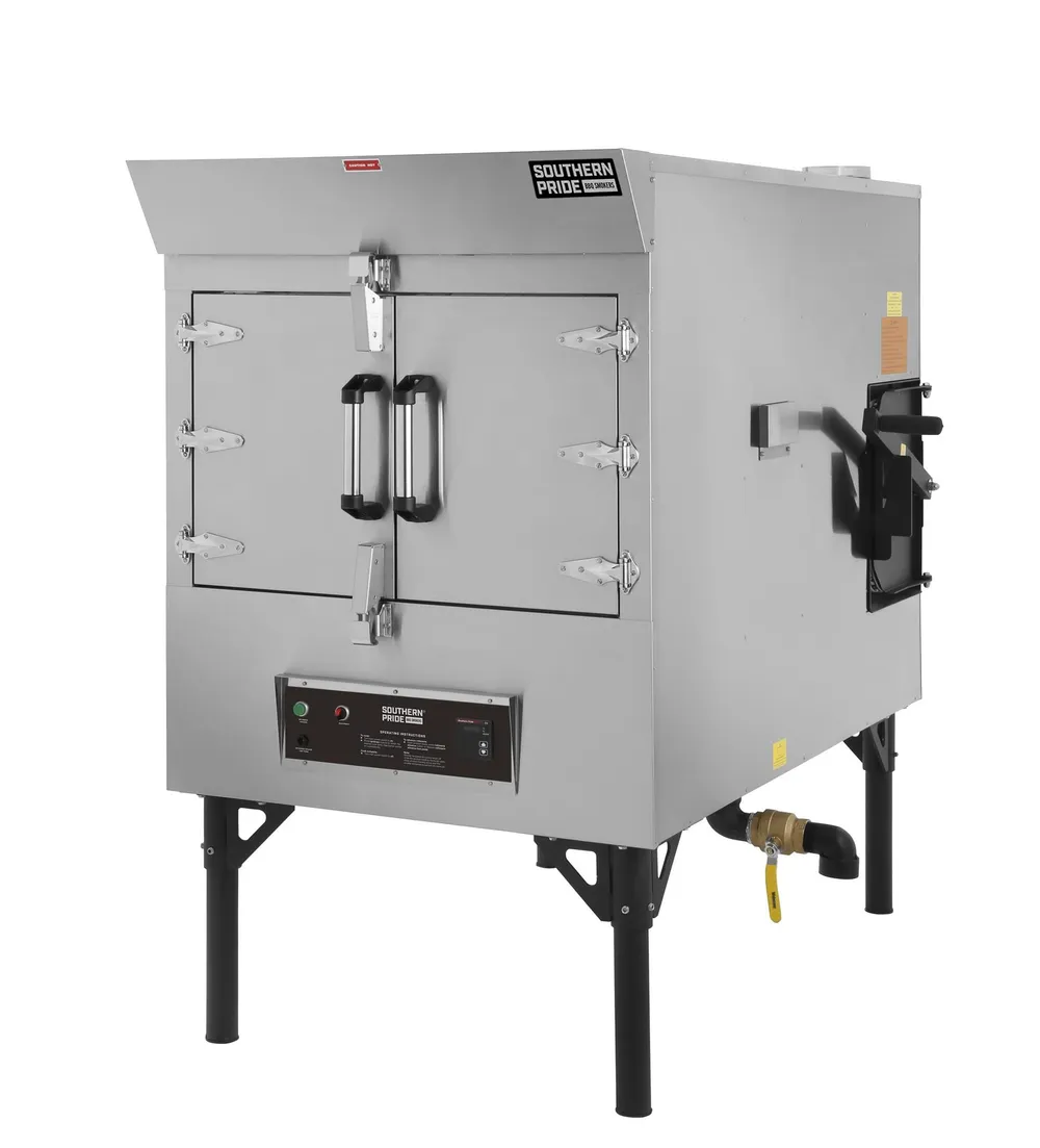 SPX-300 gas smoker, left side