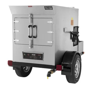 SPX-300 mobile smoker, left side