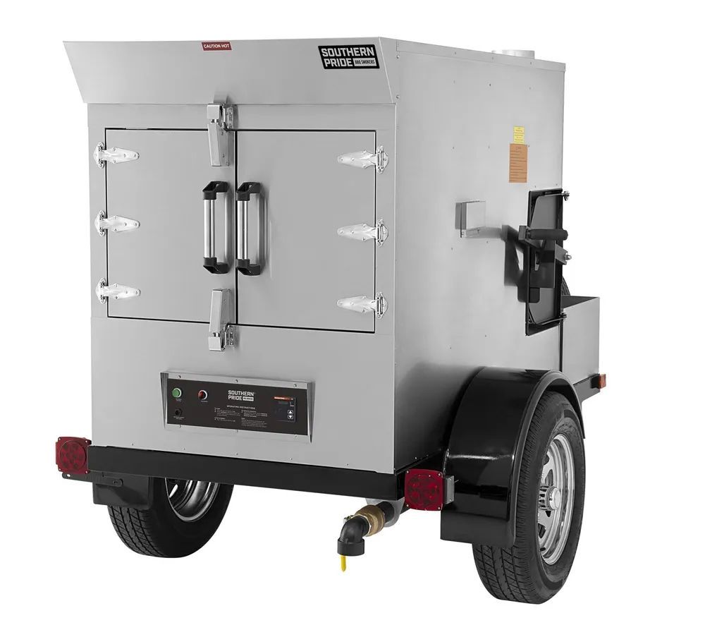 SPX-300 mobile smoker, left side