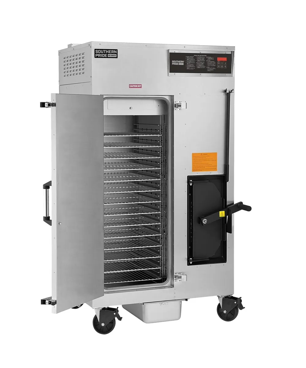 SRG-400 gas smoker, doors open